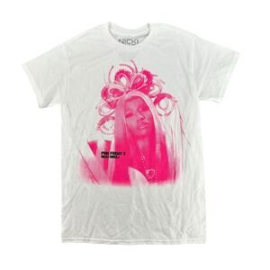 Nicki Minaj Pink Friday 2 Short Sleeve Hot Pink Graphic T-Shirt Streetwear Small